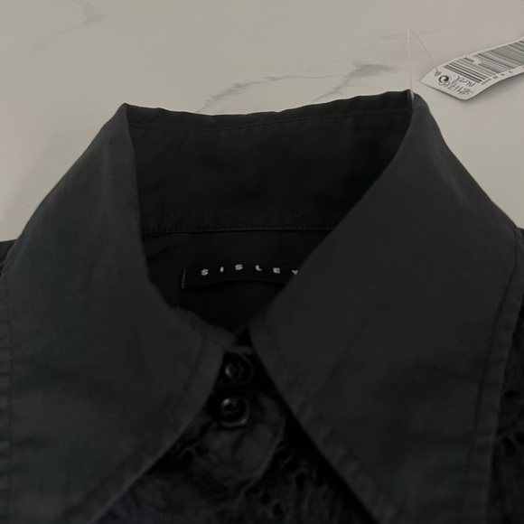 Sisley black blouse, size M, fits like a small ( see measurements ) - Picture 13 of 15